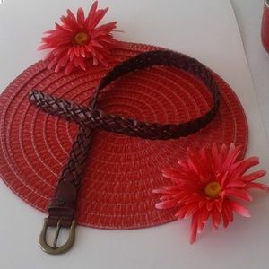 Eitenne Aigner Smooth leather Braided Belt 34"